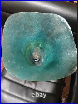 Art Deco Style Handmade Wrought Iron Stem Table Lamp Shade & Base Acrylic