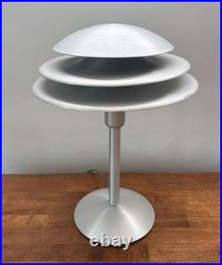 Art Deco Style Machined Brushed Spun Aluminum Desk Lamp Donovan Lighting