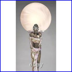 Art Deco Style Twin Maidens 17.5 Sculpture Table Lamp By By Artist Erte