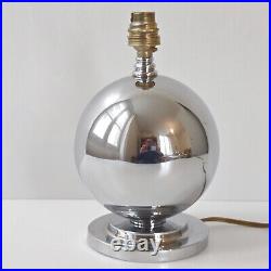 Art Deco Table Lamp 1940 1950 Steel Chrome Dlg Jacques Adnet 40s 50s Retro