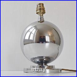 Art Deco Table Lamp 1940 1950 Steel Chrome Dlg Jacques Adnet 40s 50s Retro