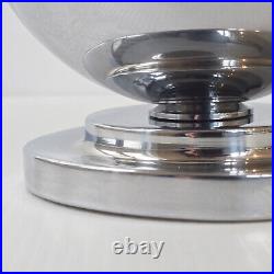 Art Deco Table Lamp 1940 1950 Steel Chrome Dlg Jacques Adnet 40s 50s Retro