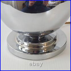 Art Deco Table Lamp 1940 1950 Steel Chrome Dlg Jacques Adnet 40s 50s Retro