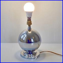 Art Deco Table Lamp 1940 1950 Steel Chrome Dlg Jacques Adnet 40s 50s Retro