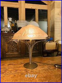 Art Deco Table Lamp By Pierre Mayniard & Muller Freres, C1920 Paris