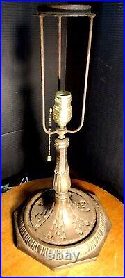 Art Deco Table Lamp Cast Iron Base 20