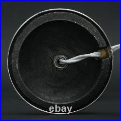 Art Deco Table Lamp Chrome Frosted Glass France New Wired 1. EH