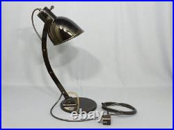 Art Deco Table Lamp Enamel Shade Rotary Switch Bauhaus Era