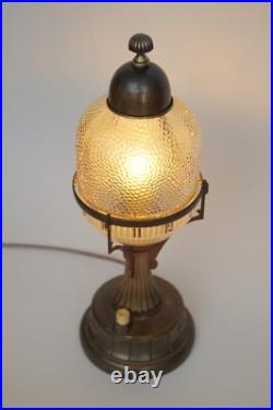 Art Deco Table Lamp HABSBURG Unique 1910 Antique Brass, Original
