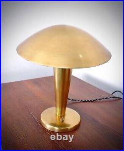 Art Deco Table Lamp Reading Desk Lamp Light Brass Mushroom Shape Lamp