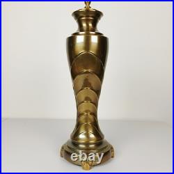 Art Deco Table Lamp Stunning Solid Brass Hollywood Regency Flair