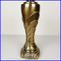 Art Deco Table Lamp Stunning Solid Brass Hollywood Regency Flair