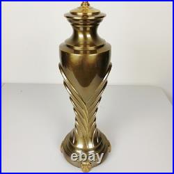 Art Deco Table Lamp Stunning Solid Brass Hollywood Regency Flair