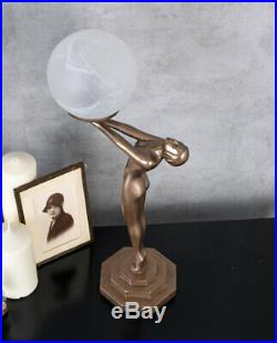 Art Deco Table Lamp Women Female erotic Bauhaus Art Nouveau Figurine 19`