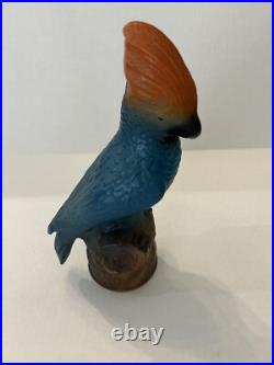 Art Deco Tiffin Molded Glass Parrot Antique 13