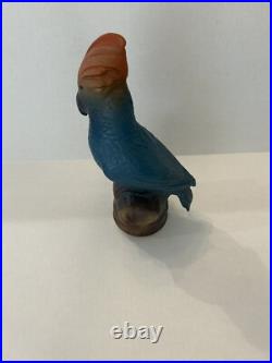 Art Deco Tiffin Molded Glass Parrot Antique 13