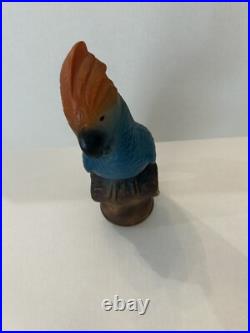 Art Deco Tiffin Molded Glass Parrot Antique 13