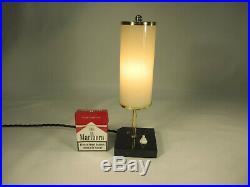 Art Deco Tubus Röhren Lampe Alte Tischlampe 29cm Antik Tischleuchte Marmorfuß