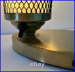 Art Deco Tv Lamp Leaping Gazelle With Mesh Cylinder Lamp All Original Working