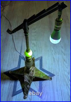 Art Deco Uranium Glass Accent Piano Lamp Newly Refurbished