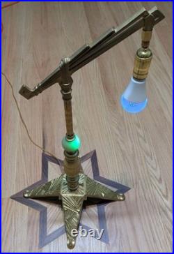 Art Deco Uranium Glass Accent Piano Lamp Newly Refurbished