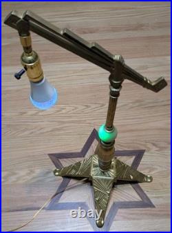 Art Deco Uranium Glass Accent Piano Lamp Newly Refurbished