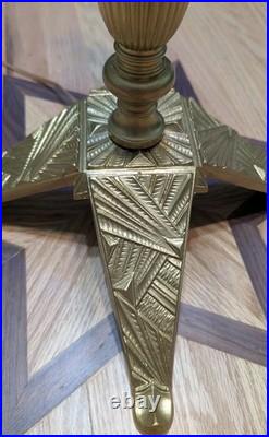 Art Deco Uranium Glass Accent Piano Lamp Newly Refurbished