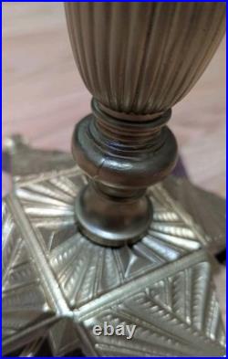 Art Deco Uranium Glass Accent Piano Lamp Newly Refurbished