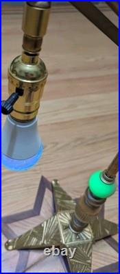 Art Deco Uranium Glass Accent Piano Lamp Newly Refurbished