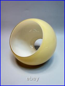 Art Deco Vaseline Glass Mustard Opaline Desk Lamp Light fixture Shade Bell Globe