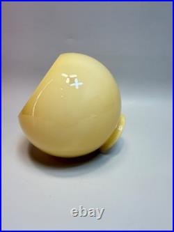 Art Deco Vaseline Glass Mustard Opaline Desk Lamp Light fixture Shade Bell Globe