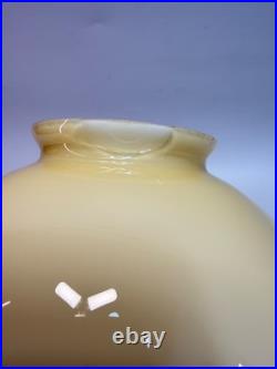 Art Deco Vaseline Glass Mustard Opaline Desk Lamp Light fixture Shade Bell Globe