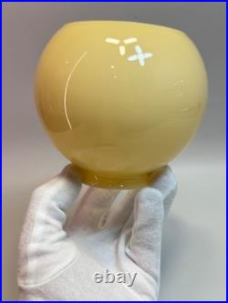 Art Deco Vaseline Glass Mustard Opaline Desk Lamp Light fixture Shade Bell Globe