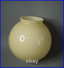 Art Deco Vaseline Glass Mustard Opaline Desk Lamp Light fixture Shade Globe Ball