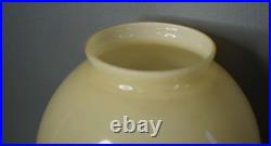 Art Deco Vaseline Glass Mustard Opaline Desk Lamp Light fixture Shade Globe Ball