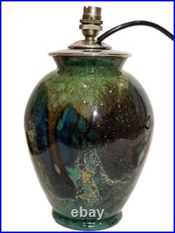 Art Deco WMF Ikora Green Glass & Chrome Lamp, 1930s