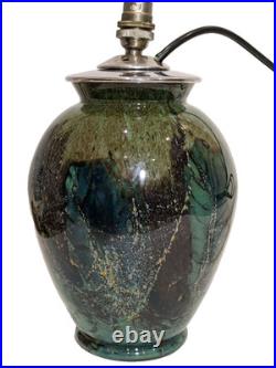 Art Deco WMF Ikora Green Glass & Chrome Lamp, 1930s