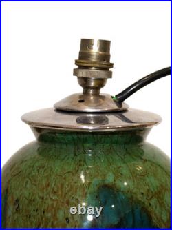 Art Deco WMF Ikora Green Glass & Chrome Lamp, 1930s