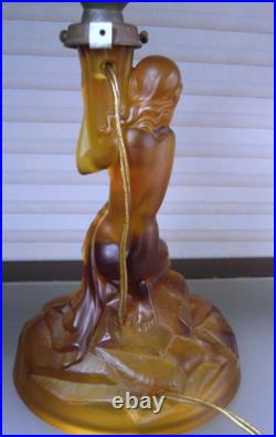 Art Deco Walther & Sohne Glass Table Lamp 1930s Read