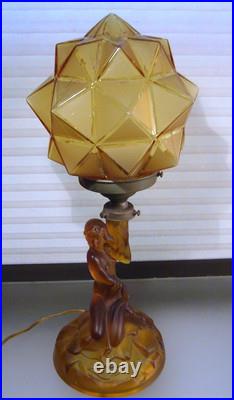 Art Deco Walther & Sohne Glass Table Lamp 1930s Read