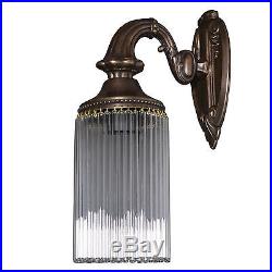 Art Deco Wandlampe Wandleuchte Lampe Messing Glas Antik Wandleuchter Jugendstil