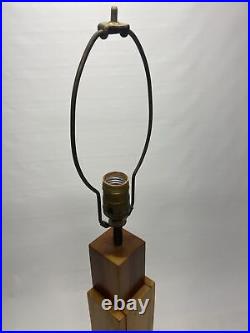 Art Deco Wood & Lucite Table Lamp