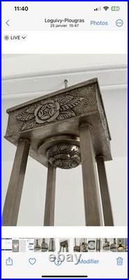 Art Deco chandelier signed DEGUÉ lamp sconce