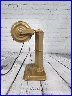 Art Deco metal desk lamp bronze gold VTG desk lamp ART DECO bankers lamp