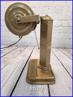 Art Deco metal desk lamp bronze gold VTG desk lamp ART DECO bankers lamp