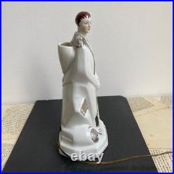 Art Deco porcelain night light Woman with short hair Perfume burner 1930