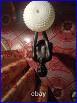 Art Deco style Figural Lamp, 1928 by French Max Le Verrier Size 25