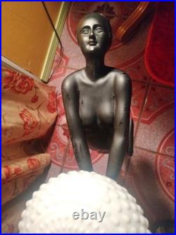 Art Deco style Figural Lamp, 1928 by French Max Le Verrier Size 25