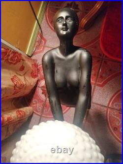 Art Deco style Figural Lamp, 1928 by French Max Le Verrier Size 25
