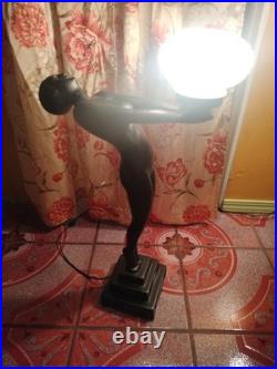Art Deco style Figural Lamp, 1928 by French Max Le Verrier Size 25